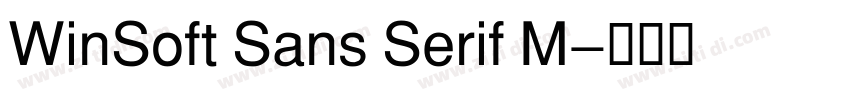 WinSoft Sans Serif M字体转换